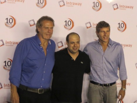 Intraway Gonzalo Bonadeo y Martín Palermo con Rzezak