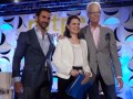 José Bastón junto a Ana Carugati, directora del Grupo Editorial World Screen, y Rod Perth, Presidente y CEO de Natpe