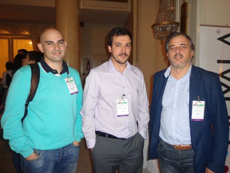 Guillermo Bertossi y Sergio Naredo, de FIC Latin America, junto a Horacio Giudice, de Level3