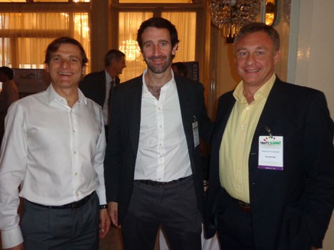 Sergio Canavese, de Discovery; Lucas Costantini, de Intec Global Solutions, y Alejandro Grosvald, de Encompass
