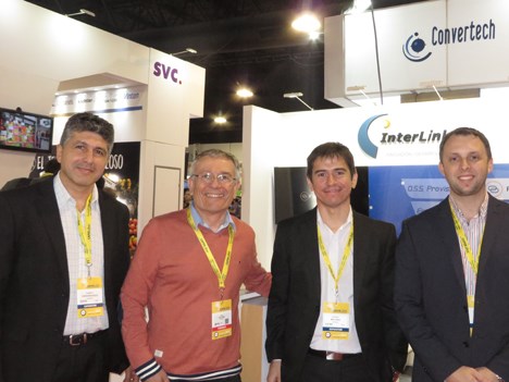 Alberto Vandenbossch, Raúl Malisani, Eduardo Malisani y Emiliano Bonansea, de InterLink, en Caper