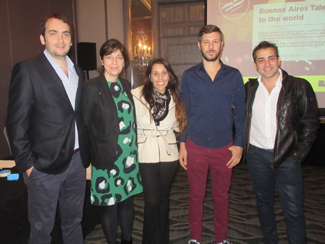 LA Screenings 2016: el Screening de la Ciudad de Buenos Aires e INCAA con Agustín Kelly, foreign trade director, Mariana Dell Elce, INCAA, junto a Michelle Wasserman, Endemol Shine; Lucas Mirvois, La Maldita; y Sebastián Mellino, Onceloops
