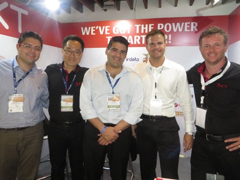 Andina Link Carta 17 D2 Alberto Paniagua de Ali, Gerard Kim, César Rosenthal de Cablecolor, Radim Benovsky de ModernTV y Jill Mulder de EKT