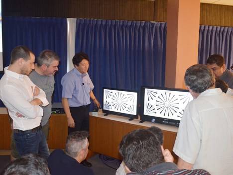 Presentación de la nueva cámara HDC-4300 de Sony, en las instalaciones de Viditec