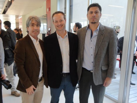 Juan González del Solar, gerente de programación & marketing deportivo de DirecTV Argentina; Ariel Katz, de Telefe; y Marcelo Juárez, gerente de progr
