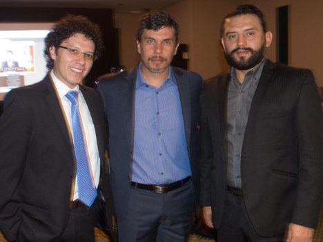 Marco Rabadán, de Excelencia; Luis Fernando López y Jairo Mora, de Telestream