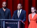 Hayma Washington, director de la Academia, rodeado por los actores Anna Chlumsky (Veep) y Shemar Moore (S.W.A.T)