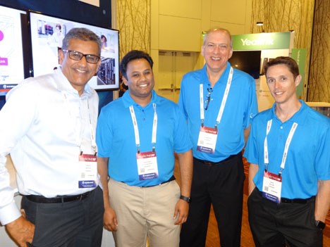 Genband 17 D1 Sanjay Bhalia, Prasanna Vijayakumar, Bill Thompson y Mike Miller