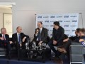 Andrés Tolosa, presidente de Antel; Daniel Fuentes, vicepresidente, Gustavo Delgado, director, y Javier Emicuri, gerente general de la telco estatal u