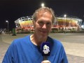 Gonzalo Bonadeo en la conducción del Mundial de Atletismo de Londres, para TyC Sports