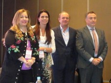 Patricia Stanley de Dinapi Paraguay, Virginia Cervieri de la Cámara contra la Piratería de Uruguay, Sergio Veiga de Fox, y Sergio Piris de Cablevisión