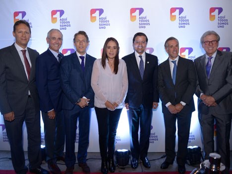 Jorge Acosta, Gerente General NTC, James McNamara, Hemisphere Media Group; Felipe Boshell; Ángela María Mora, Directora ANTV; David Luna, MinTic; Alla