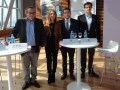 Mark Saikali, Marie-Christine Saragosse, Santiago Aristía y Alejo Schapire