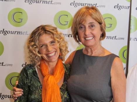 La cocinera y conductora Maru Botana, junto a Lucía Suárez en la presentación de la programación 2012 de elgourmet.com