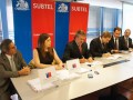 El ministro Pedro Pablo Errázuriz (cuarto) y el subsecretario Jorge Atton (tercero) encabezaron el acto de presentación de propuestas