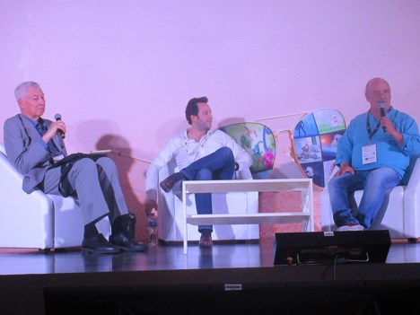 Panel "Coproducción: Perspectivas desde #Colombia": Alejandro Toro, production business development de Caracol TV, y Fernando Gaitán, productor de RCN