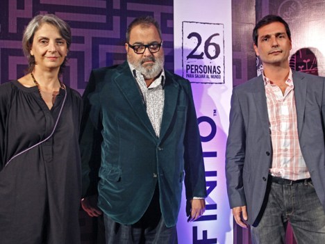 Alicia Dayan, directora de programación y operaciones de Infinito, Jorge Lanata y Felipe de Stefani