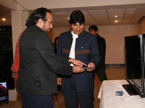 Evo Morales lanzó la television digital publica en Bolivia