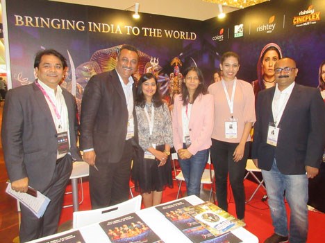 India was one of the top markets this ATF: Debkumar Dasgupta, SVP, Digital, Sonal Gupta, director, new media, and Keerthana Anand, manager, Indiacast-Viacom18 with Pramod Malviya, manager, God TV, Pallav Nagar, founder and president, Media Konnects, and Sonika Bhasin, executive director, South Asia, Sony Pictures India