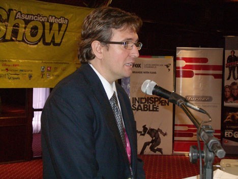 Pablo Scotellaro, director de Certal, durante la inauguración de Asunción Media Show 2011