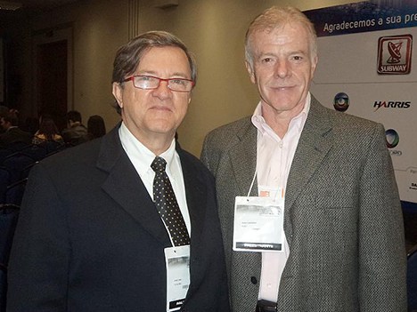 José Días, de TV Globo, y Hugo Gaggioni, de Sony