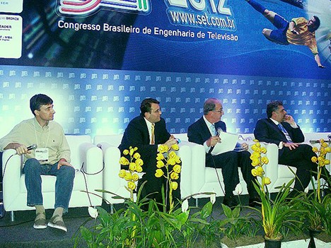 Werner Michels, de Terra; Marcio Carvalho, de Net; Fernando Bittencourt, de Globo; y Anderson Andre, de Cisco
