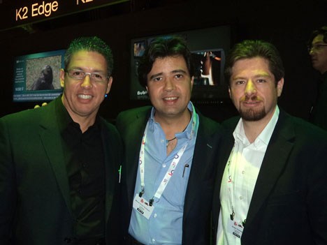 Rafael Castillo de GV, Manuel Arroyo e Israel Gómez, Comtelsat