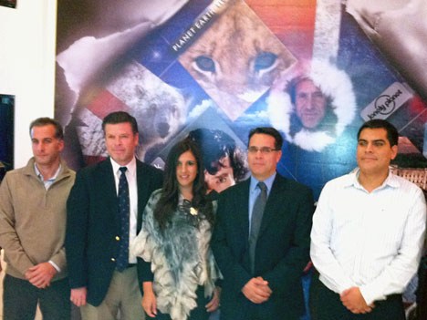 Álvaro Ortiz de Zevallos, de Telefónica, Sergio Leos, Viviana Rubinstein y Leonardo Pinto, de BBC Worldwide, y Luis Acuña Caballero, de Movistar