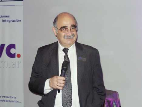 Domingo Simonetta, presidente de SVC, durante la fiesta en el Hotel Boca de San Telmo
