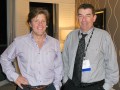 Alexis Piwonka y Ernesto Lombardi, en su suite de la última Natpe Miami