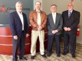 Horacio Luis, de Red Intercable, Anthony Bloom de Casa Systems, Raúl Malisani de Interlink, y Manuel Luján del Río, de Red Intercable