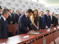 Enrique Pe�a Nieto en el acto de promulgaci�n de la Reforma en Telecomunicaciones