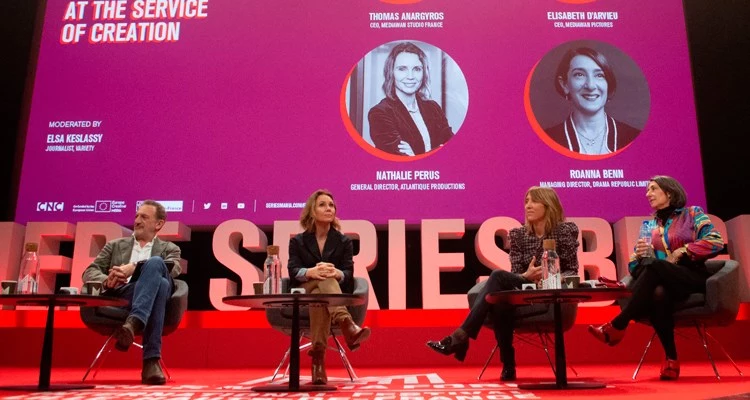 Mediawan Studios leadership team: Thomas Anargyros, CEO; Elisabeth D'Arvieu, CEO, Mediawan Pictures; Nathalie Perus, GM Atlantic Productions; Roanna Benn, Managing Director, Drama Republic Limited