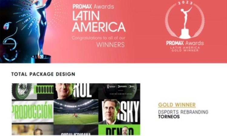 Torneos ganó un galardón de oro en los PROMAX Awards Latin America 2023 ...