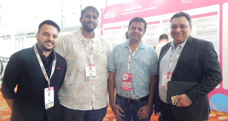 ATF 2023 provides participants from all Asia. Here, India: Khalid Khan, Animation Spress; Saurabh Tripathi, Dangal TV / Enter10 Television; ApurvMeratia, Enter10 Television; Kaushal Modi, Jio Entertainment Services