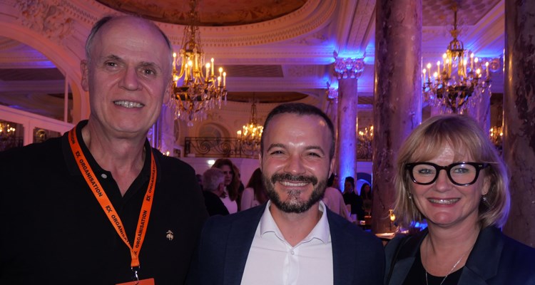 Pictures from the week: organizer RX France executives at the Globo dinner last Sunday: Robert Marking, senior VP sales, Manuel de Sousa, partnership & business developer director, Lucy Smith, Mipcom & MIPLondon director