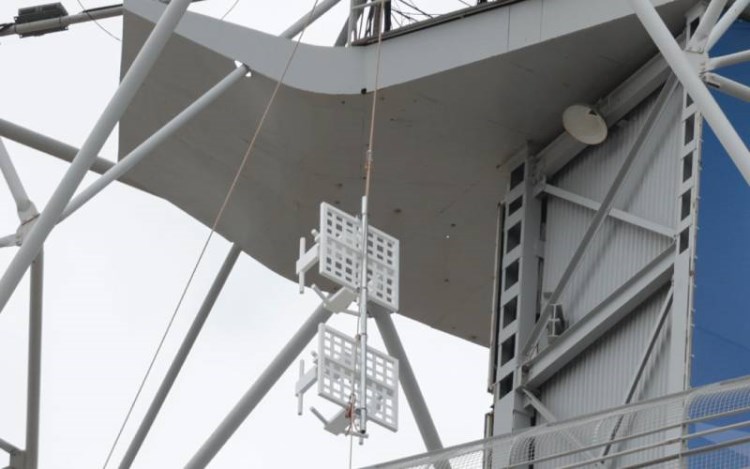 Instalación de la primera estación de televisión 3.0. Esta estructura se encargará de transmitir la programación de EBC y Rede Legislativa. Foto: Joédson Alves/Agência Brasil