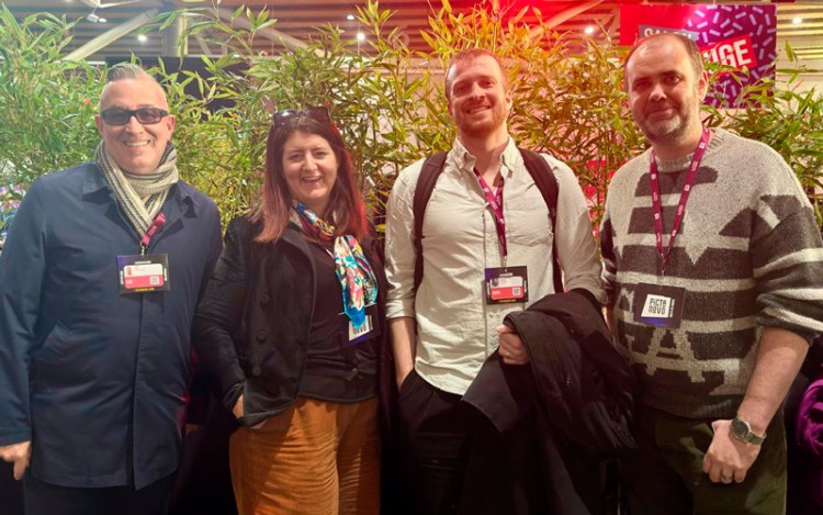 Rob Lord, music composer, Stylophonic Music Productions, UK, Kate McColgan, head of TV from Screen Ireland, Colman Mac Cionnaith and Cormac Fox, producer at Vico Films, Ireland