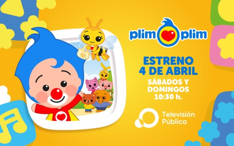 Plim Plim se suma a la TV Pública y apuesta por la franja infantil nacional