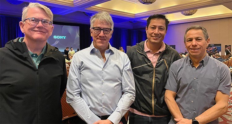 Alberto Dillon de Avcom, Andrés Galeano, Juan Carlos Martínez y Omar Silva de RCN