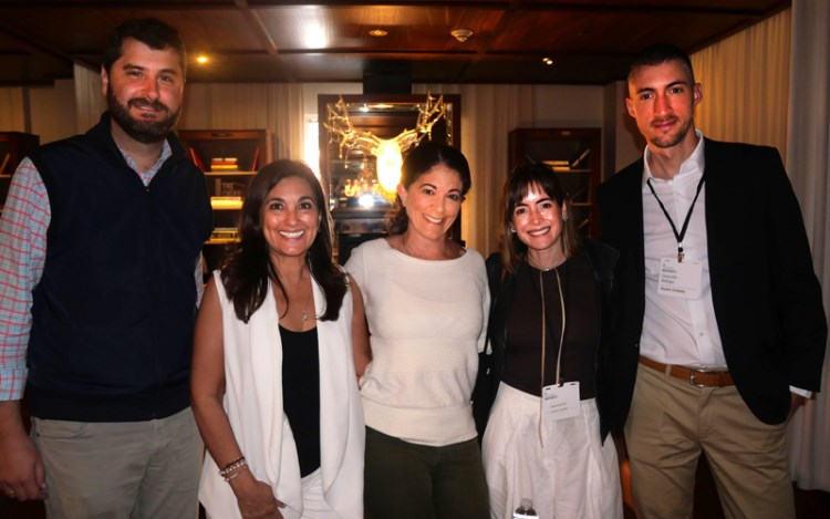 Andres Mendoza, head of programming and acquisitions (LatAm), Patricia Jasin, SVP de Content Sales Latam y General Manager Colombia, ambos de WBD (USA); Monica Sufar, adquisiciones, Ganiden Media (USA); Mercedes Feu, acquisition sr director, Gonzalo Defago, global content distribution, sr manager, Telefe (Argentina)