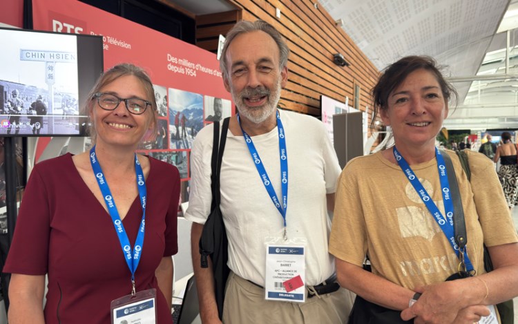 Nathalie Sitko, Documentalist – Account Manager of GP Archives (France), Jean-Christophe Barret, producer, and Carole Leeman, executive producer, both from APC – Alliance de Production Cinématographique (France)