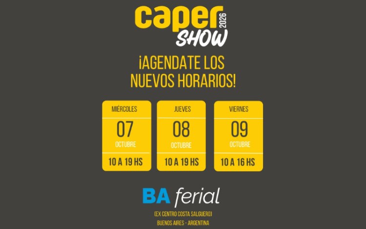 CAPER SHOW 2026 ya tiene gran parte de su superficie confirmada y anuncia nuevos horarios para su próxima edición 